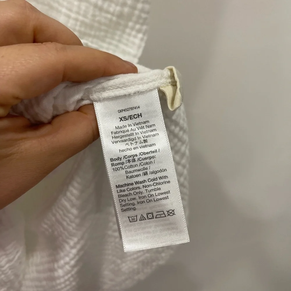 Madewell Cotton Gauze Cover-Up Tunic Dress MC129 Vacation Beach Summer Size XS